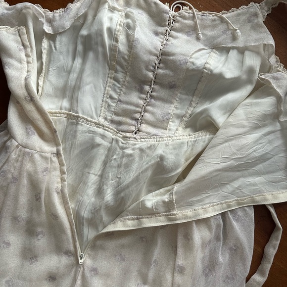 SOLD 70s Gunne Sax Sleeveless Midi Prairie Dress white Hippy Boho VTG - Picture 7 of 10